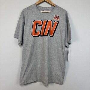 Cincinnati Bengals Shirt Mens XL Gray CIN Logo NFL Football Team Apparel